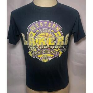 Majestic Los Angeles Lakers 2004 Western Conf Champ Black T-Shirt M Used